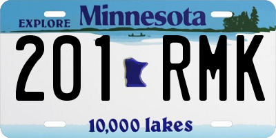 MN license plate 201RMK