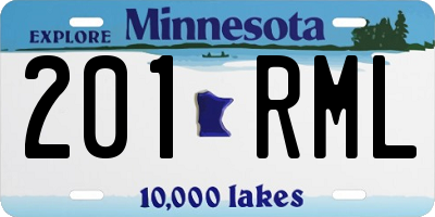 MN license plate 201RML