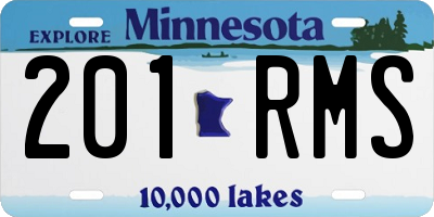 MN license plate 201RMS