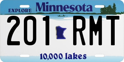 MN license plate 201RMT