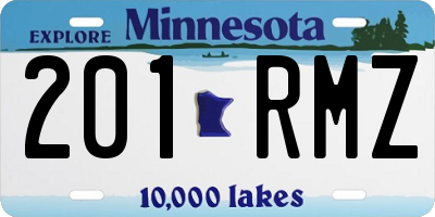 MN license plate 201RMZ