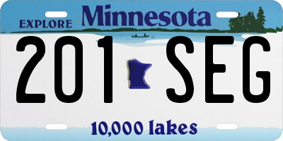 MN license plate 201SEG
