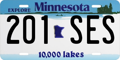 MN license plate 201SES