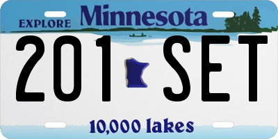 MN license plate 201SET