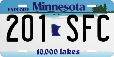 MN license plate 201SFC