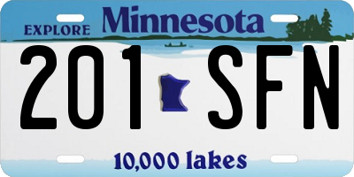 MN license plate 201SFN