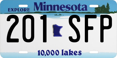 MN license plate 201SFP