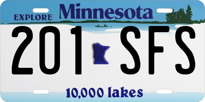 MN license plate 201SFS