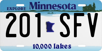MN license plate 201SFV