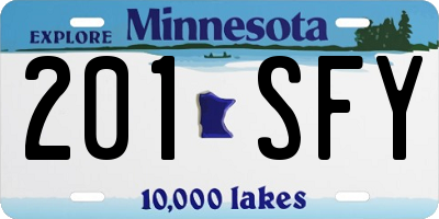 MN license plate 201SFY