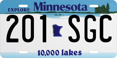 MN license plate 201SGC