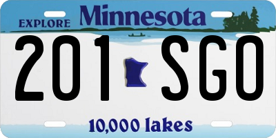 MN license plate 201SGO