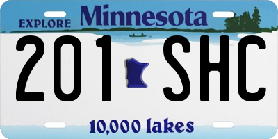 MN license plate 201SHC