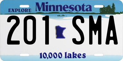 MN license plate 201SMA