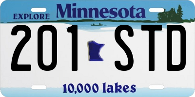 MN license plate 201STD
