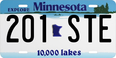 MN license plate 201STE