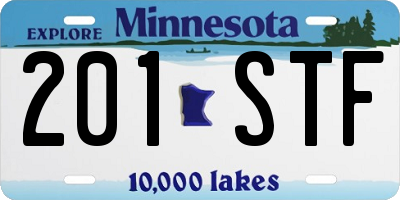MN license plate 201STF