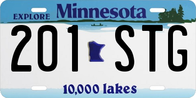 MN license plate 201STG