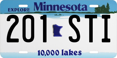 MN license plate 201STI
