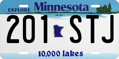 MN license plate 201STJ
