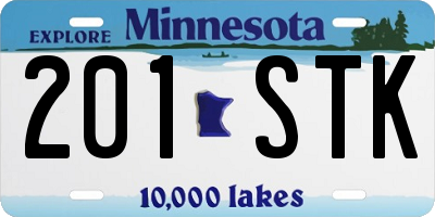 MN license plate 201STK