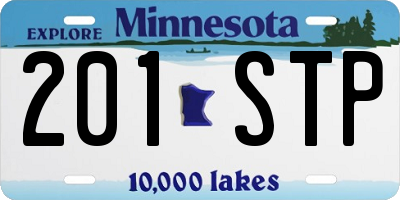 MN license plate 201STP