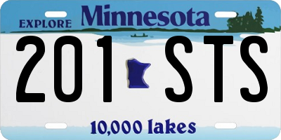 MN license plate 201STS