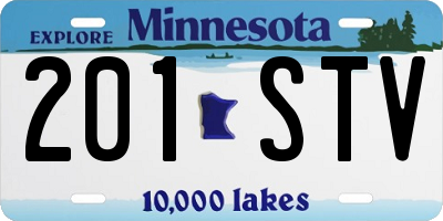 MN license plate 201STV