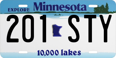 MN license plate 201STY