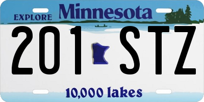 MN license plate 201STZ