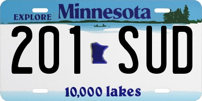 MN license plate 201SUD