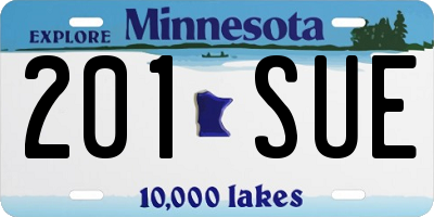 MN license plate 201SUE