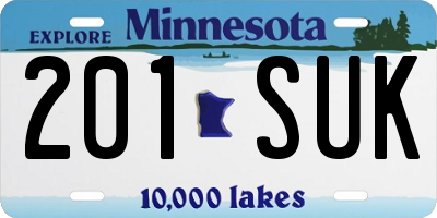 MN license plate 201SUK