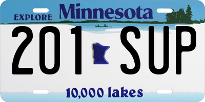 MN license plate 201SUP