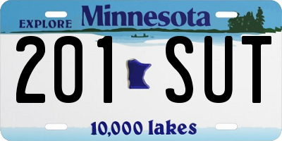 MN license plate 201SUT