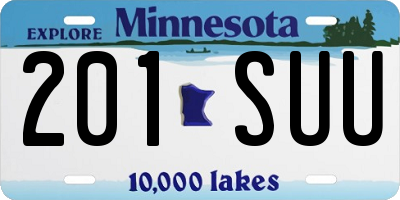 MN license plate 201SUU