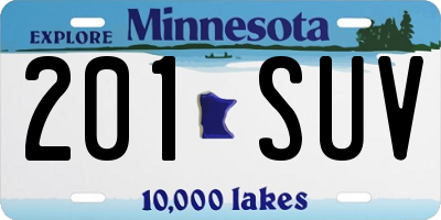 MN license plate 201SUV