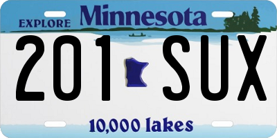 MN license plate 201SUX