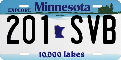 MN license plate 201SVB