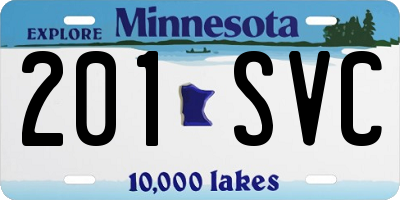 MN license plate 201SVC