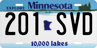 MN license plate 201SVD