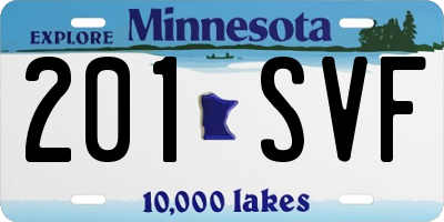 MN license plate 201SVF