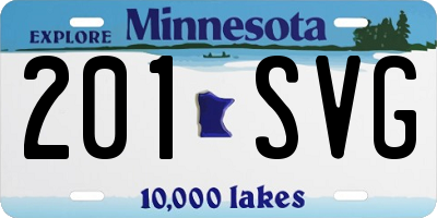 MN license plate 201SVG