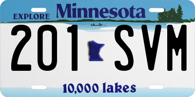 MN license plate 201SVM