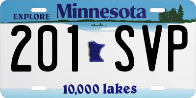 MN license plate 201SVP