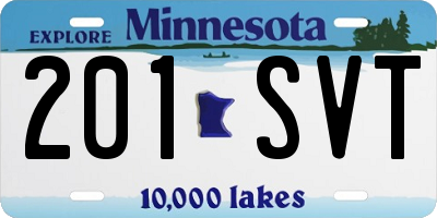 MN license plate 201SVT