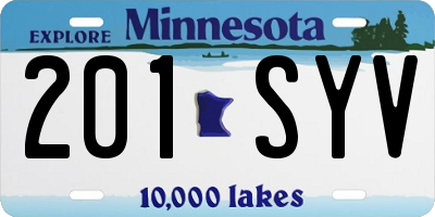 MN license plate 201SYV