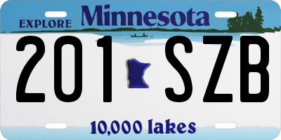 MN license plate 201SZB