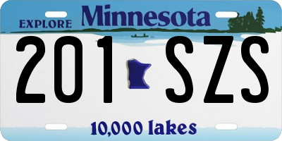 MN license plate 201SZS