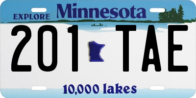 MN license plate 201TAE